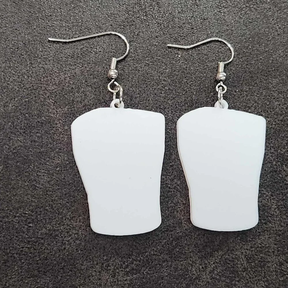 Pink Ice Cube Earrings - Picture 2 of 2